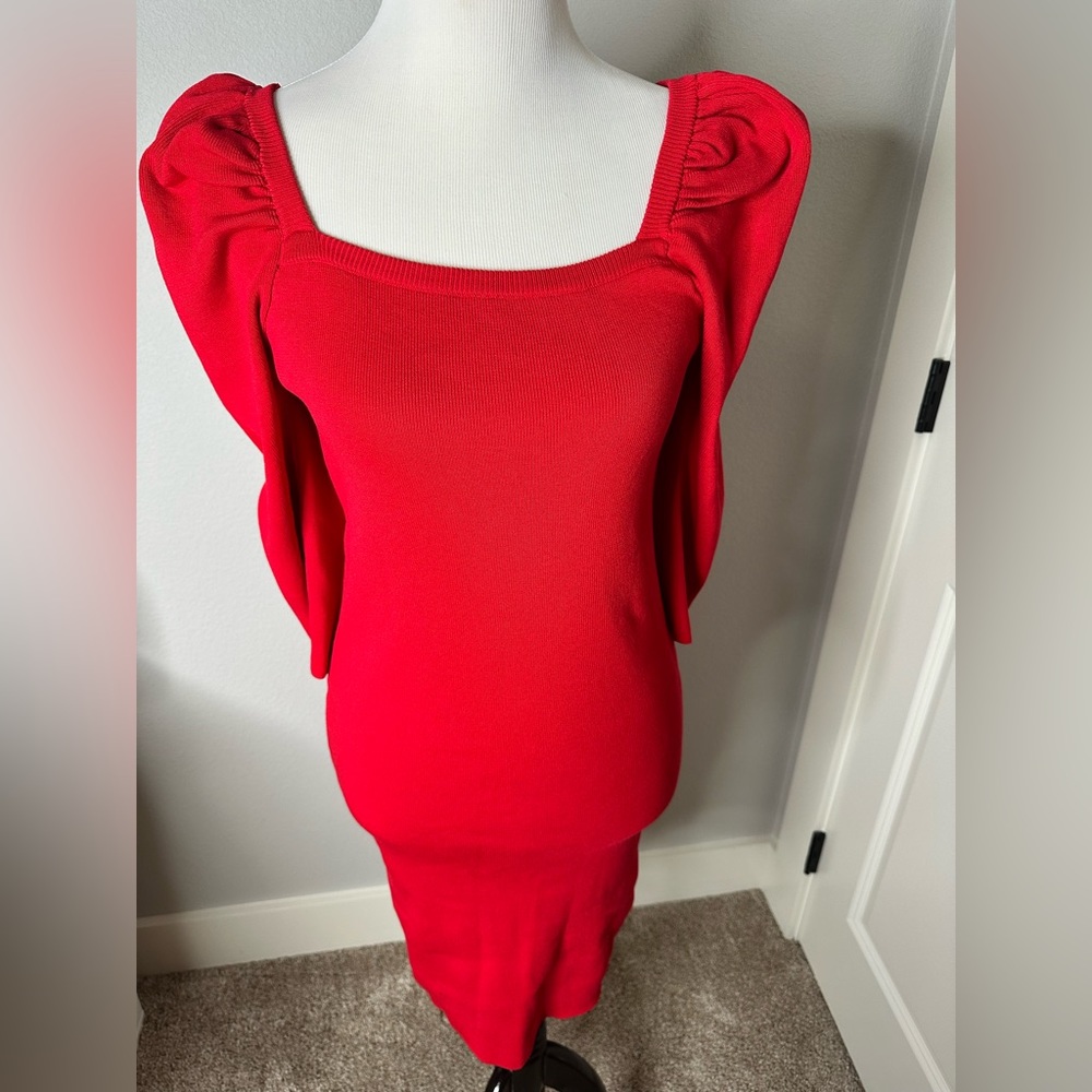 Red stretchy dress-New